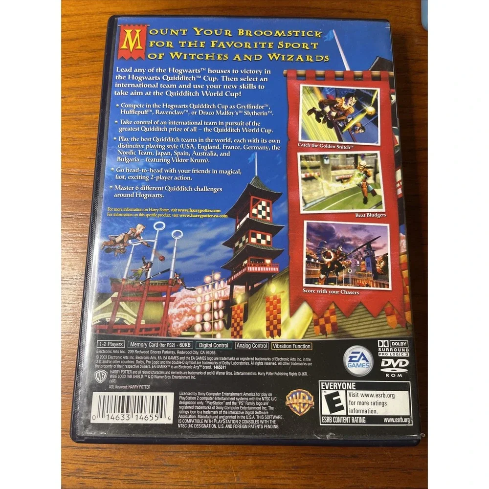 Harry Potter Quidditch World Cup PS2 PlayStation 2 Complete w/ Manual Untested
